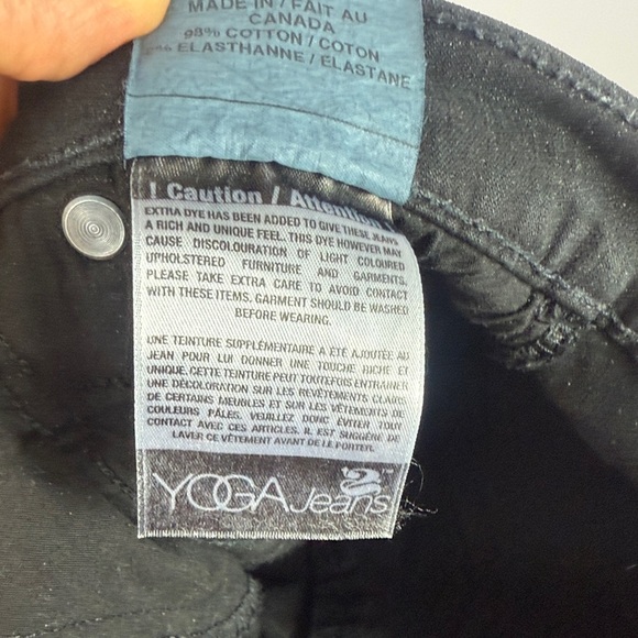 Yoga Jeans Casual Canadian Made Denim Black Skinny Jeans Size 28 - Picture 11 of 13